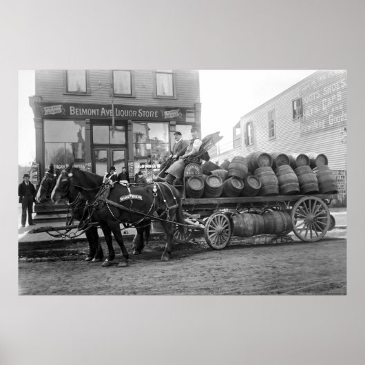 シカゴビールの配送c.1895 ポスター (正面)