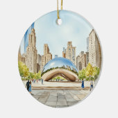 シカゴビーンウォーター色 セラミックオーナメント (左)