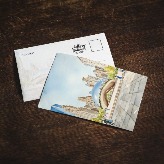 シカゴビーンウォーター色 招待状