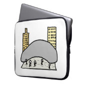 シカゴビーン ラップトップスリーブ (正面左)