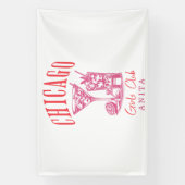 シカゴピンクバチェロレッテ 横断幕 (縦)