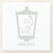 シカゴフランスのシェポールレストラン ガラスコースター (裏面)