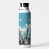 シカゴブルースカイライン ウォーターボトル (右面)