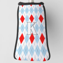 シカゴブルー&レッドパターアーガイルンモノグラモダンム