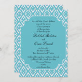 シカゴブルー – 結婚式の招待 招待状 (正面/裏面)
