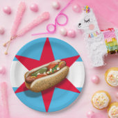 シカゴホットドッグパーティー紙プレート ペーパープレート (パーティー)