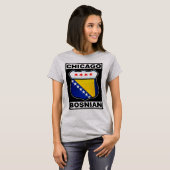 シカゴボスニアアメリカンデザインTシャツ Tシャツ (正面フル)