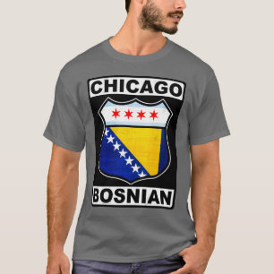 シカゴボスニアアメリカンデザインTシャツ Tシャツ