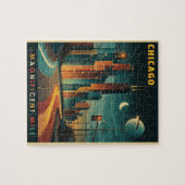 シカゴマグニフィセントマイルヴィンテージ ジグソーパズル (横)