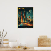 シカゴマグニフィセントマイルヴィンテージ ポスター (キッチン)