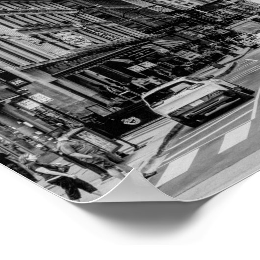 シカゴマディソン通りグレースケールポスター ポスター (角)