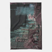 シカゴミシガンアベニューアットアートミュージアム1967ネオン キッチンタオル (縦)