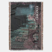 シカゴミシガンアベニューアットアートミュージアム1967ネオン スローブランケット (正面縦)