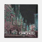 シカゴミシガンアベニューアットアートミュージアム1967ネオン マグネット (正面)