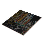 シカゴミシガンアベニューアートインスティチュートライオンズネオン タイル (側面)