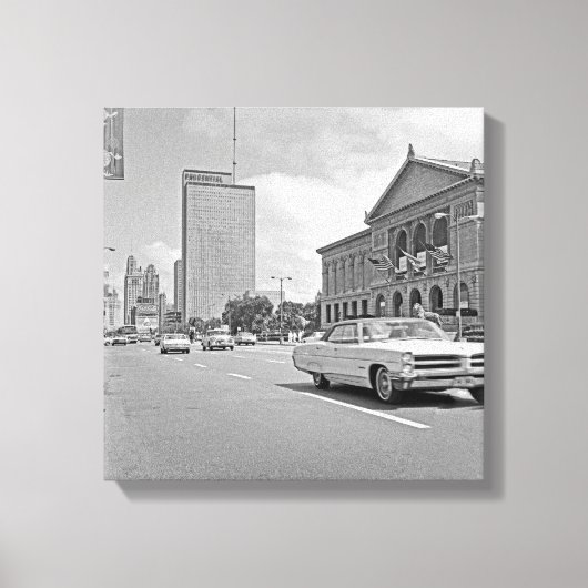 シカゴミシガンアベニューアートミュージアム1960の写真 キャンバスプリント (正面)