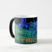 シカゴミシガンアベニュー1940年代アートカラーネオン モーフィングマグカップ (正面左)
