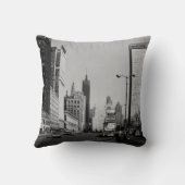 シカゴミシガンアベニュー1964ヴィンテージ写真 クッション (裏面)