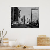 シカゴミシガンアベニュー1964ヴィンテージ写真 ポスター (キッチン)