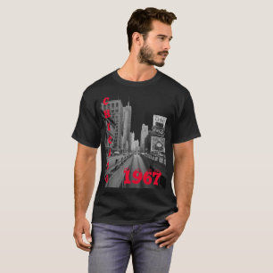 シカゴミシガンアベニュー1967通りシーン Tシャツ