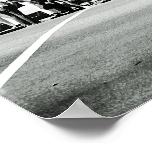 シカゴミシガンアベニュー1971ヴィンテージ写真 ポスター (角)