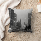 シカゴミシガンアベニュー@ナイト1967ウィンディシティ クッション (ブランケット)