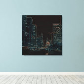 シカゴミシガンアベニュー@ナイト1967ネオンカラフル キャンバスプリント (インサイチュ (ウッドフロア))