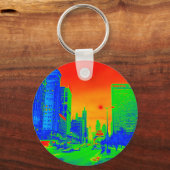 シカゴミシガンアベニュー@ナイト1967ネオンカラフル キーホルダー (正面)