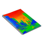 シカゴミシガンアベニュー@ナイト1967ネオンカラフル ノートブック (右側)