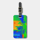 シカゴミシガンアベニュー@ナイト1967ネオンカラフル ラゲッジタグ (正面縦)