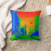 シカゴミシガンアベニュー@ナイト1967年3月6日ネオン クッション (ブランケット)