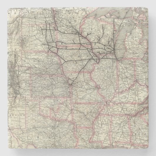 シカゴミルウォーキーおよびセントポールRyおよびつながり ストーンコースター (正面)