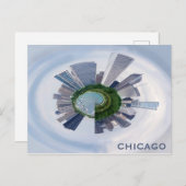 シカゴユニークイリノイ市スカイライン旅行写真 ポストカード (正面/裏面)