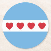 シカゴラブ |コースター |紙 ラウンドペーパーコースター (正面)