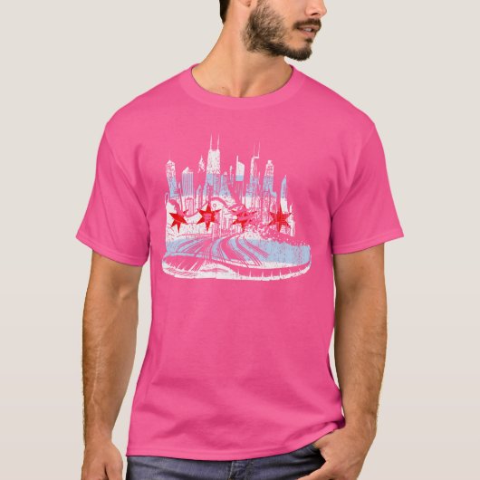 シカゴランナ走マラソンズ走のジョガー・モチカ Tシャツ (正面)