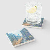 シカゴリバーアットデュスク ストーンコースター (横)