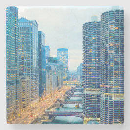 シカゴリバーアットデュスク ストーンコースター