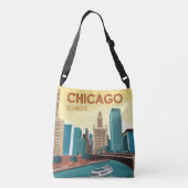 シカゴリバースカイラインヴィンテージトラベル クロスボディバッグ (裏面)