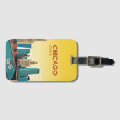 シカゴリバースカイラインヴィンテージトラベル ラゲッジタグ (正面横)