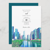 シカゴリバー結婚式招待状 招待状 (正面/裏面)