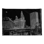 シカゴリバー1967ウィグリー建物サンタイムズビル 枕カバー (裏面-右)