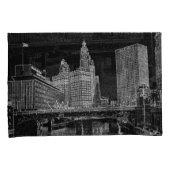 シカゴリバー1967ウィグリー建物サンタイムズビル 枕カバー (正面右)