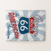 シカゴルート66ヴィンテージアメリカイリノイ ジグソーパズル (横)