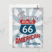 シカゴルート66ヴィンテージアメリカイリノイ ポストカード (正面/裏面)