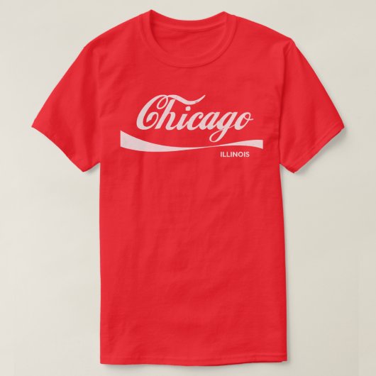 シカゴレトロフェードスタイルデザイン Tシャツ (デザイン正面)
