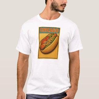 シカゴレトロホットドッグTシャツ Tシャツ