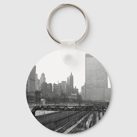 シカゴレールヤードMichigan Avenue 1960の写真 キーホルダー (正面)