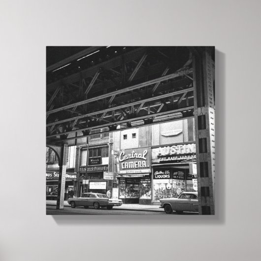 シカゴワバッシュアベニュー1961年5月セントラルカメラカー キャンバスプリント (正面)