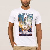 シカゴワールドズフェア1933 -ヴィンテージレトロアールデコ Tシャツ (正面)
