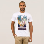 シカゴワールドズフェア1933 -ヴィンテージレトロアールデコ Tシャツ (正面フル)